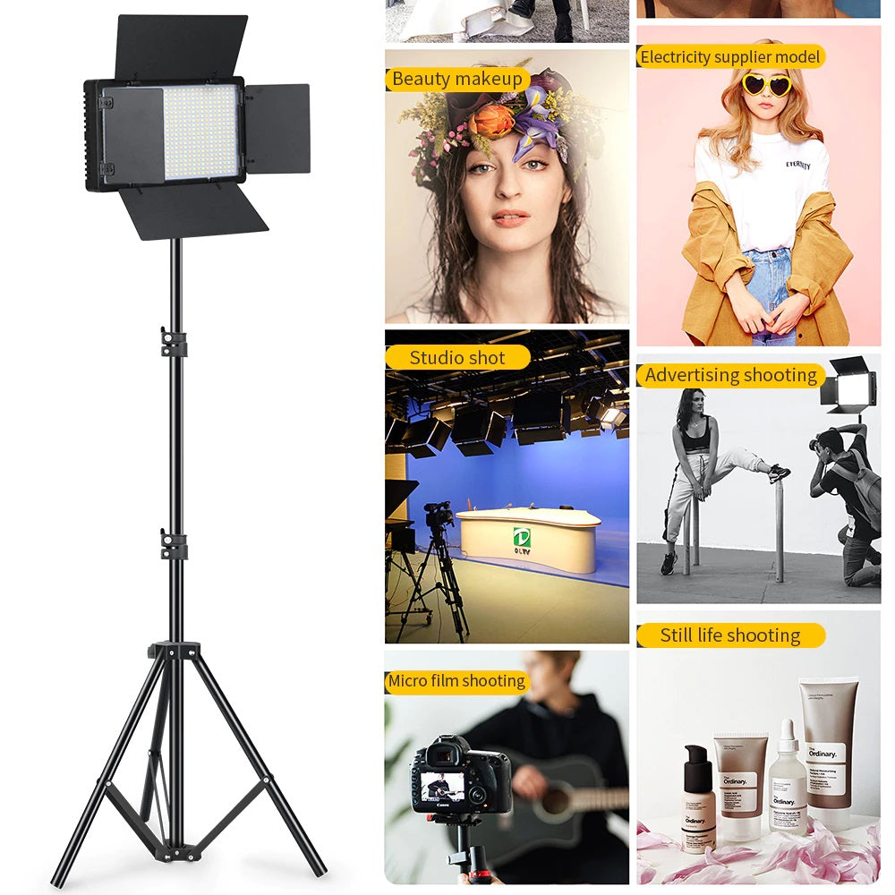 مجموعة إضاءة LED U800 الاحترافية للتصوير الفوتوغرافي والفيديو مجموعة إضاءة LED U800 الاحترافية للتصوير الفوتوغرافي والفيديو